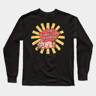 The Pork Chop Express Retro Japanese Long Sleeve T-Shirt